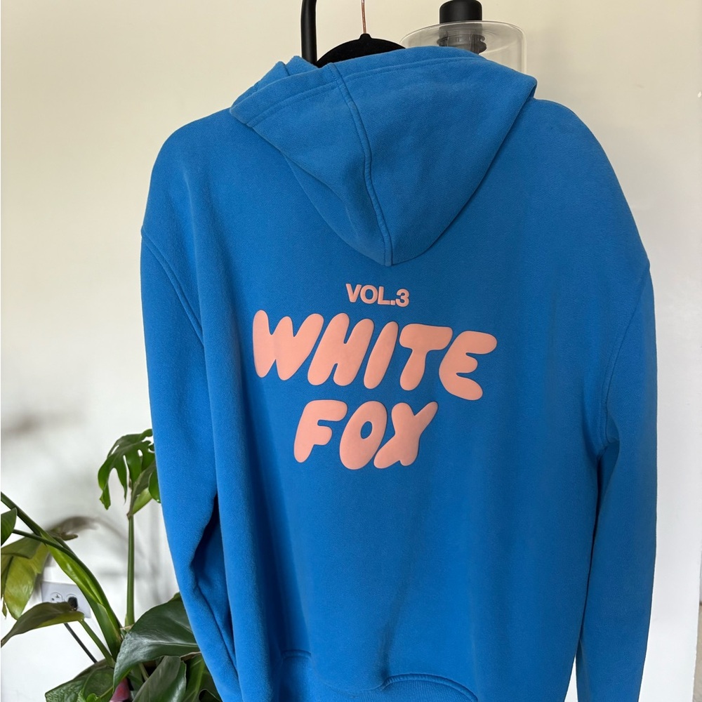 White Fox Blue Hoodie